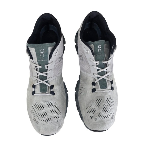 On Cloud X Mens 12 Running Shoes Gray Glacier Black Training Gym Lightweight - Picture 4 of 15